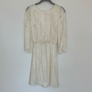 Alice + Olivia Cream Textured Dress
